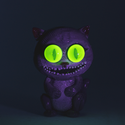 Crazy Kitty Pipe - UV Reactive by Empire Glassworks