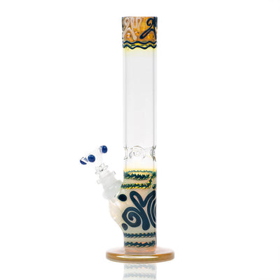 Lineworked Straight Tubed Bong - HVY Glass