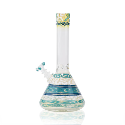 Cane Colored Beaker Bong - HVY Glass