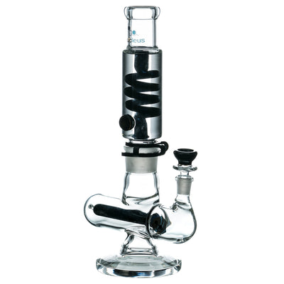 Black Glycerin Coil w/ Colored Inline Perc Bong